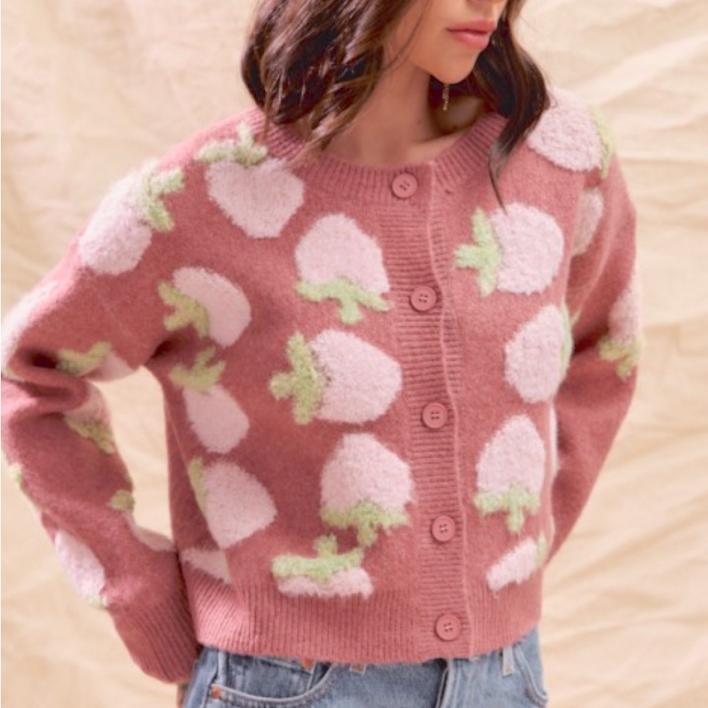 So Me Strawberry Sweater